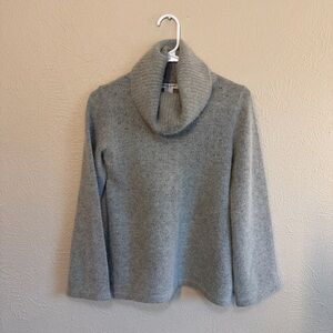 Alexandra Bartlett Light Gray Cowl Neck Angora Sweater